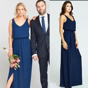 Show Me Your Mumu Kendall Maxi Dress Women's XS Dark Blue Dress  Golden 6